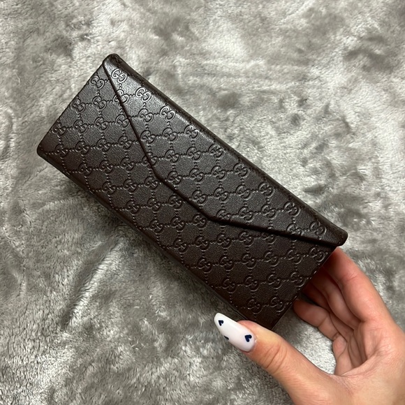 NEW Gucci Brown Folding Sunglasses Case